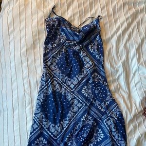 blue cider mini dress